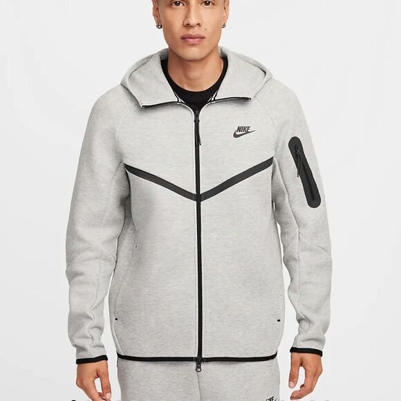 Nike Tech Men's Full-Zip Windrunner Hoodie Grey XL‎ NWT in packaging - Picture 1 of 7